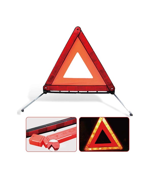 Triangolo Emergenza Auto Pieghevole Compatto Per Emergenza Stradale Omologato E9 27R033936 43x3cm