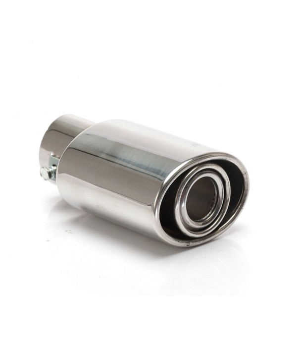 Tubo di Scarico per Auto Terminale Di Scarico Universale Cromato In Acciaio Inossidabile D5cm X L14,2cm