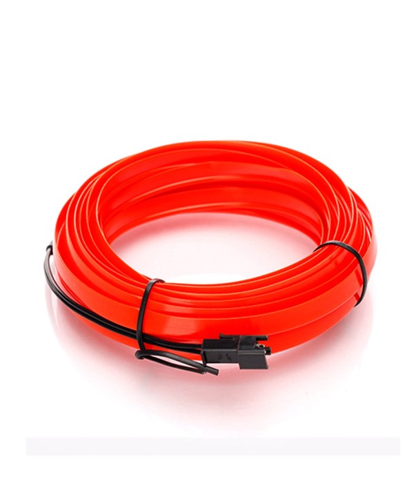 Striscia LED Decorativa Rosso Super Sottile per Interno Auto Lunga 5 Metri Alimentata da Accendisigari 12V Tagliabile
