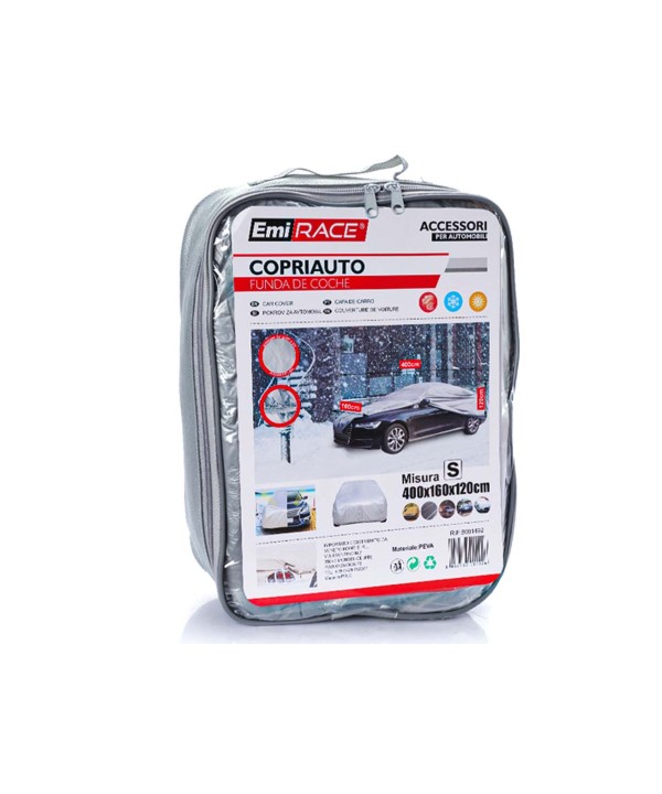 Telo Copriauto da Esterno Per Berline Misura S 400X160X120cm Impermeabile Antigraffio Resistente