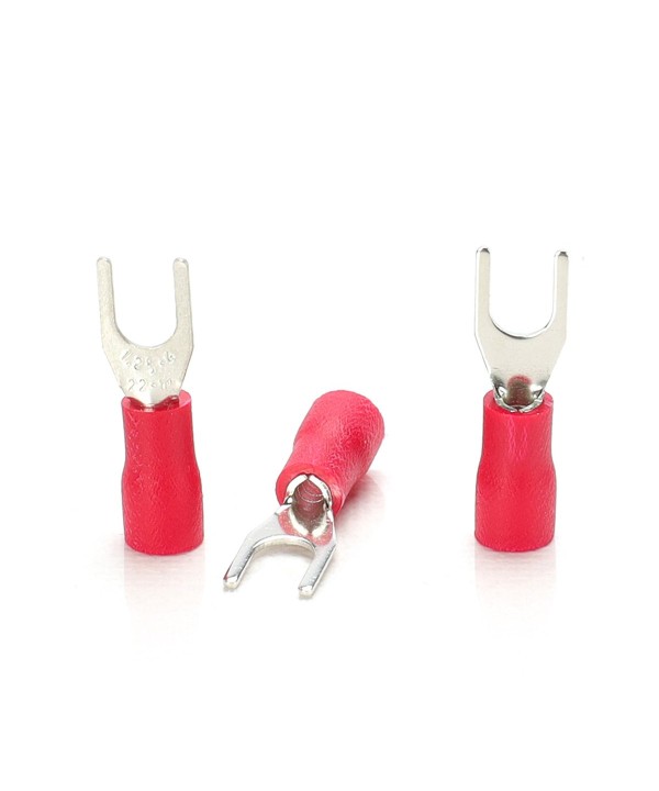 Kit 10 Pezzi Terminale Capocorda a U (Colore Rosso) preisolati