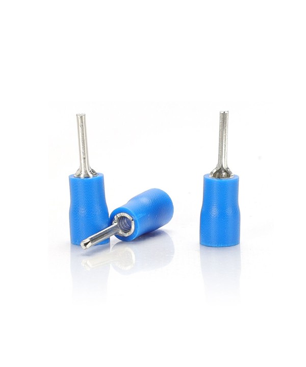 10 Pezzi Terminale Capocorda a Puntale, Capicorda Elettrici Crimpatrice, Puntalini Set a Crimpare Terminali Crimp (Blu)