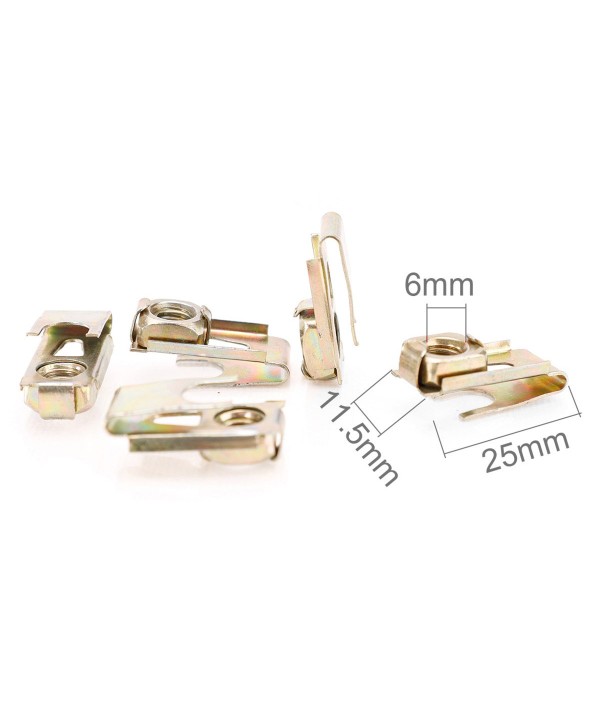 Set da 20 Pezzi di Clip di Fissaggio in Metallo Adatto per Bagagliaio e Parafango Viti con Passo da 6mm, Dadi Adatto per Bagagliaio Parafango Carrozzeria Carene e Auto Moto