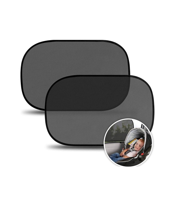 2 Pezzi Tendina Parasole Laterale Auto In PVC 44X38cm Colore Nero