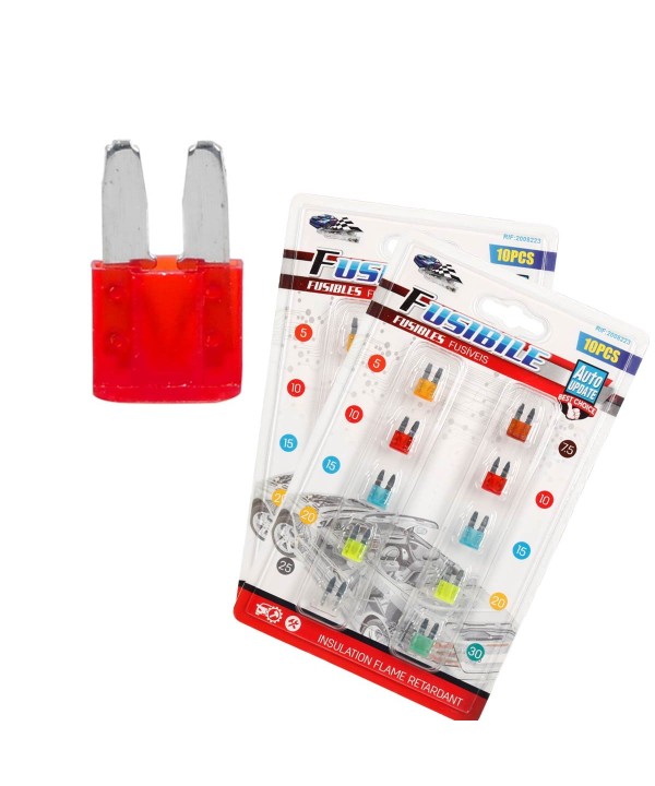 Kit 20 Pezzi Fusibili 5A 7.5A 10A 15A 20A 25A 30A per Auto Moto Camion 7.8x15.3mm
