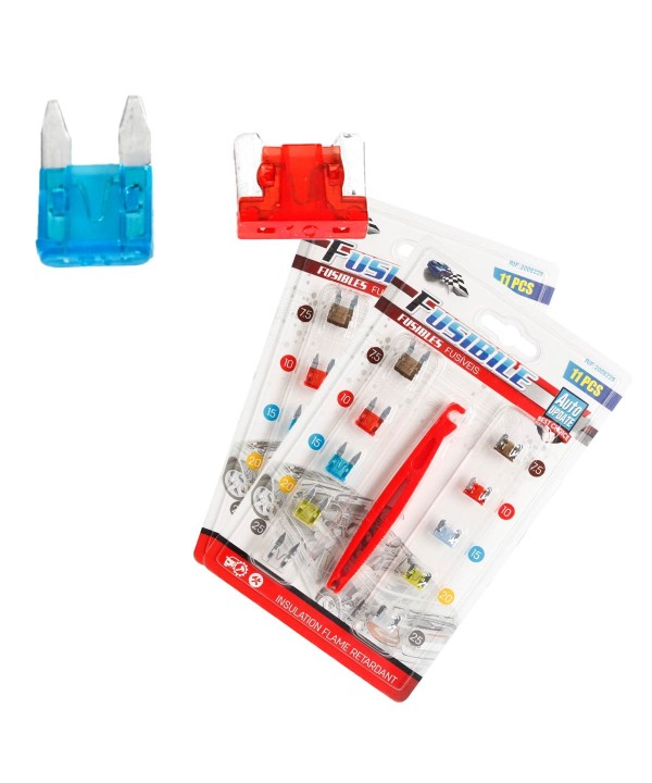 2 Kit di 10 Fussibili Lunghi e Corti per Auto Camion Camper 7.5A 10A 15A 20A 25A con Pinza Fusibile