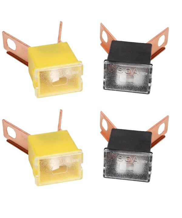 Kit 4 Pezzi Fusibile Blocco Giapponese Maschio Tipo C 60A 80A per Auto Moto Camion