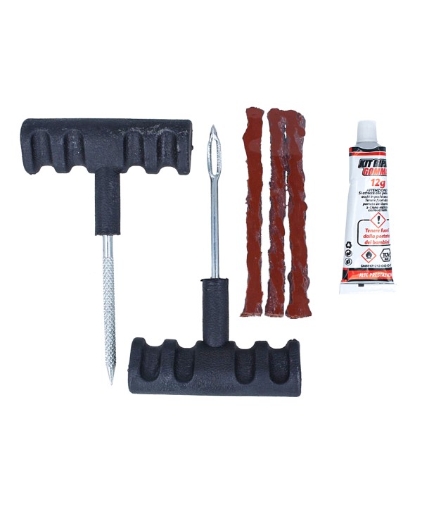 Kit Riparazione Gomme Auto Moto Bici Da 6 Pezzi