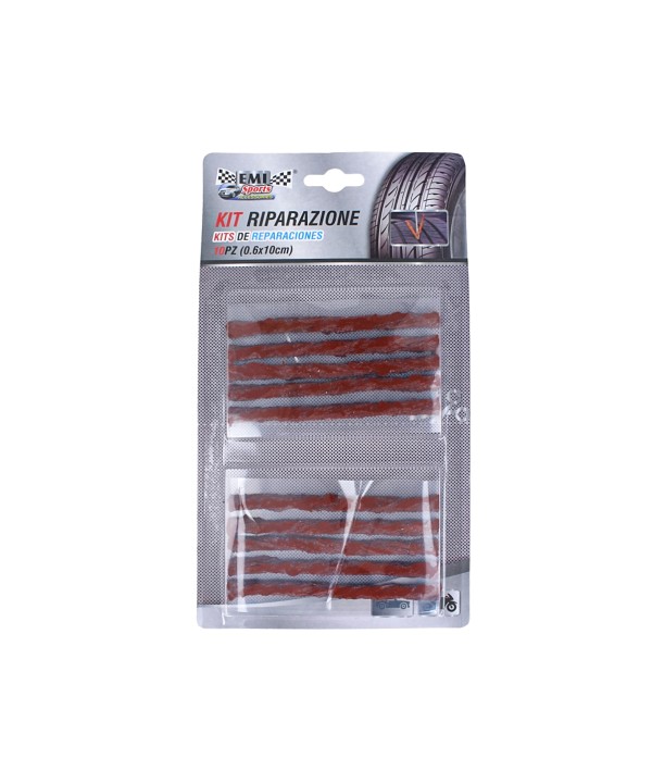 10 Pezzi Strisce Riparazione Pneumatici Tubeless 0,6X10CM