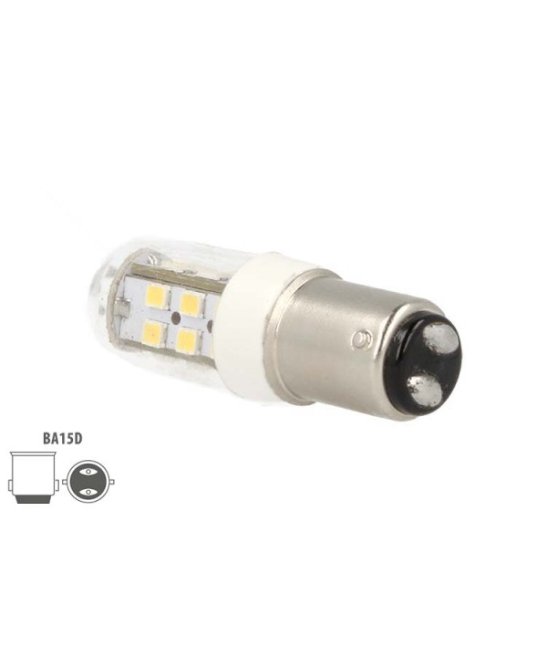 Lampada Led Barca BA15D Bianco Caldo 12V 24V 4W