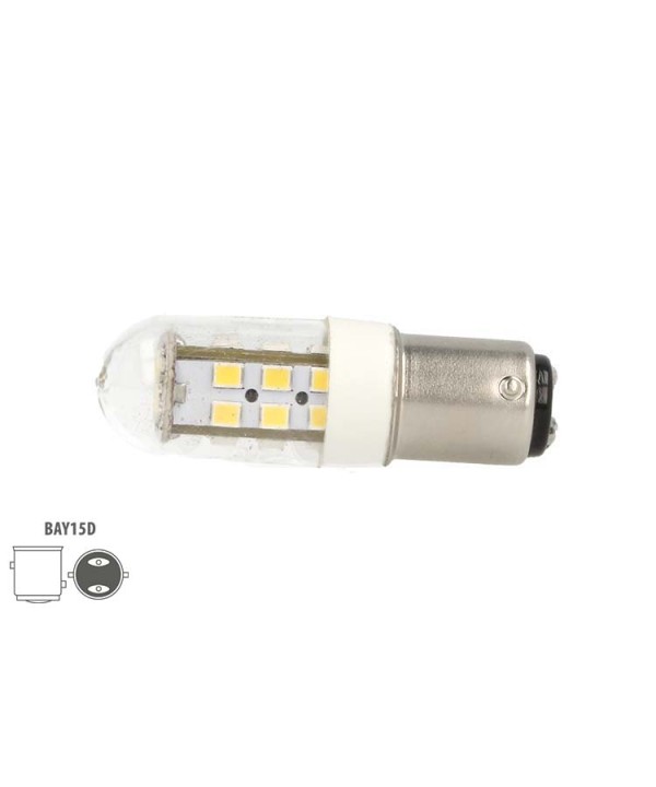 Lampada Led Barca BAY15D Bianco Caldo 12V 24V 4W