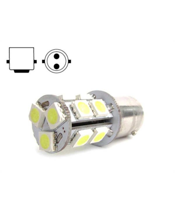 Lampada Led Tubolare Miniaturizzata BA15D 220V 2W Bianco Caldo Per Segnalazione Cancelli Bajour
