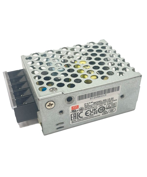 MeanWell RS-15-24 Alimentatore CV 15W 24V 0,625A IP20 Input 220V e 110V