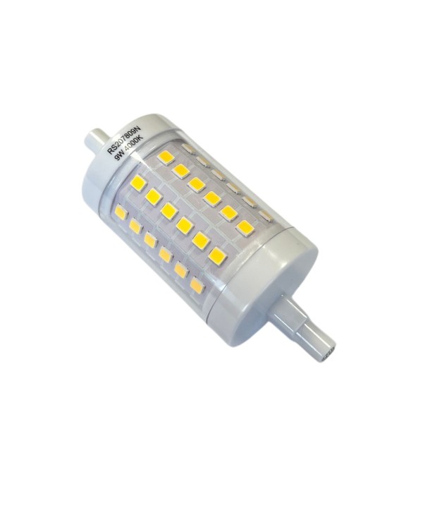 Lampada Led R7S 78mm 9W 1020lm Bianco Freddo 6000K Diametro 28mm 360 Gradi