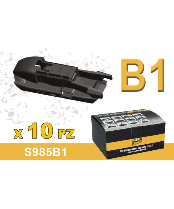 Kit 10 Attacchi B1 Per Spazzole Tergicristallo Carall S985 Flat e T191 Ibrida