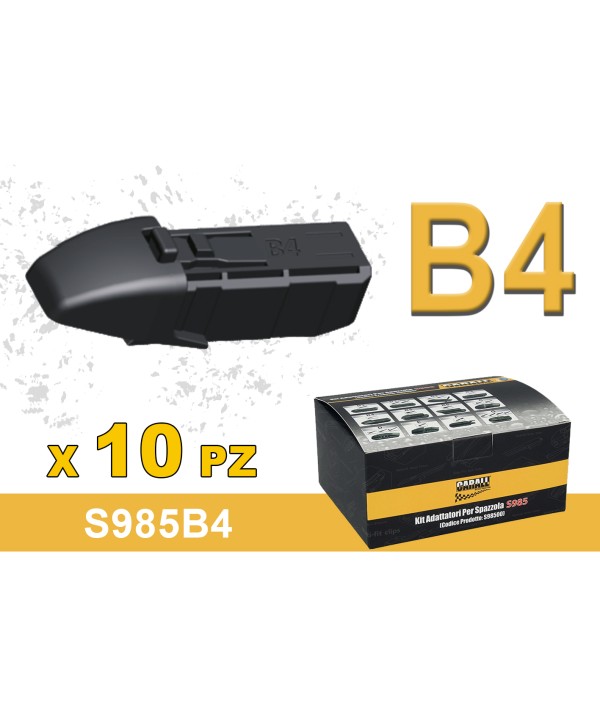 Kit 10 Attacchi B4 Per Spazzole Tergicristallo Carall S985 Flat e T191 Ibrida