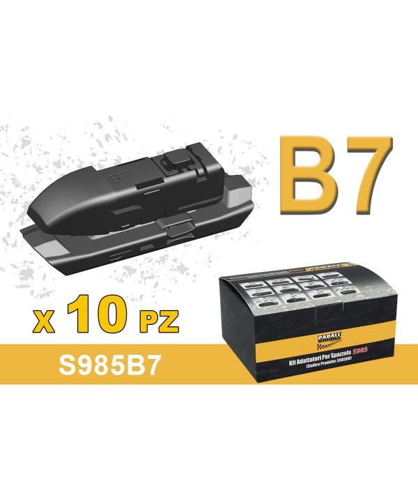 Kit 10 Attacchi B7 Per Spazzole Tergicristallo Carall S985 Flat e T191 Ibrida Lexus NX200 NX300H Landrover Toyota Alpha
