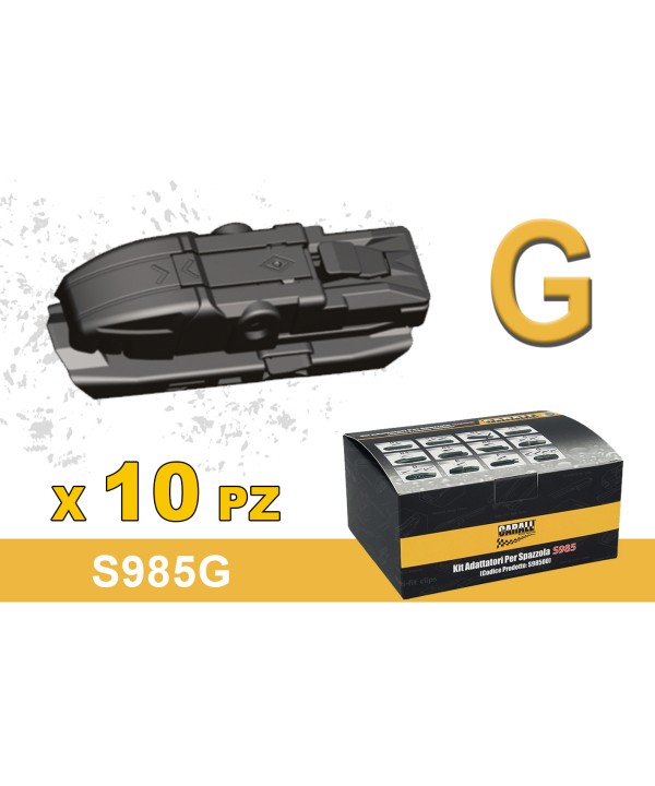 Kit 10 Attacchi G Per Spazzole Tergicristallo Carall S985 Flat e T191 Ibrida