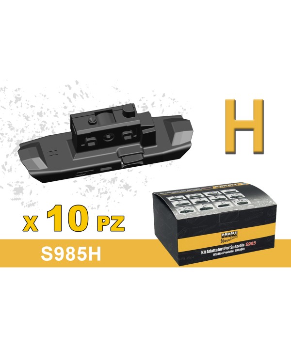Kit 10 Attacchi H Per Spazzole Tergicristallo Carall S985 Flat e T191 Ibrida Mercedes Benz