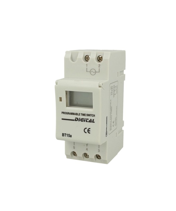SANDASDON Temporizzatore LCD Digitale Interruttore Orario 2M Per Barra DIN 16A