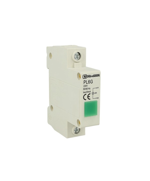 SANDASDON Indicatore Luminoso Led Luce Verde Per Guida DIN di Segnalazione