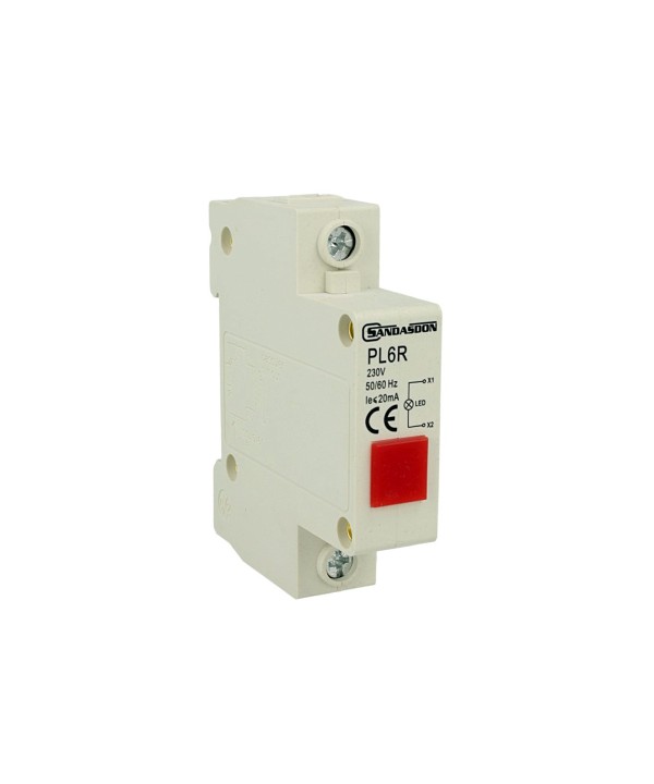 SANDASDON Indicatore Luminoso Led Luce Rosso Per Guida DIN di Segnalazione