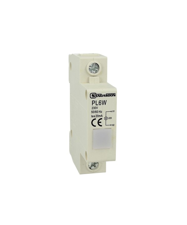 SANDASDON Indicatore Luminoso Led Luce Bianca Per Guida DIN di Segnalazione