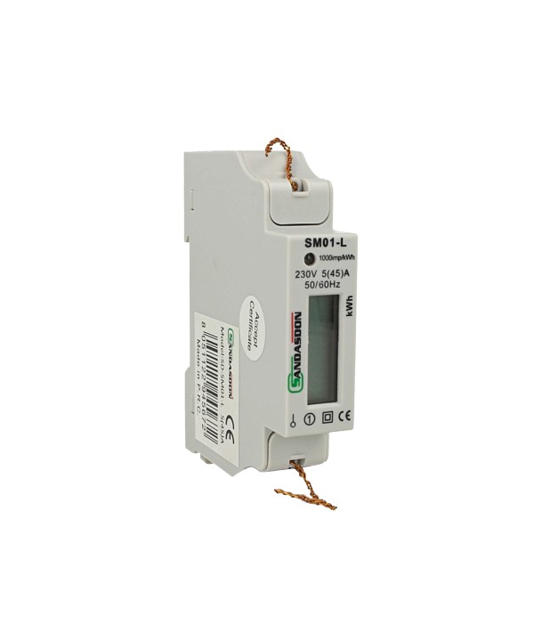 SANDASDON Contatore Di Energia Monofase 1M Per Barra DIN