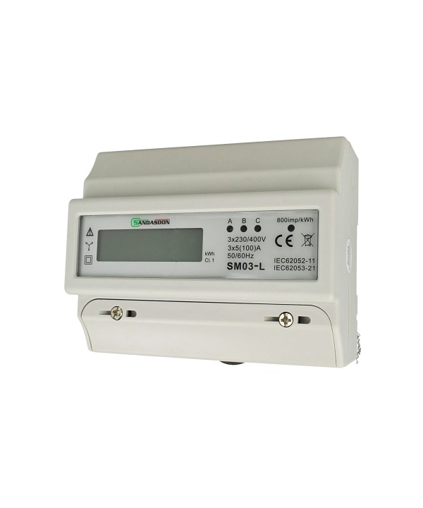 SANDASDON Contatore Di Energia Trifase 7M Per Barra DIN