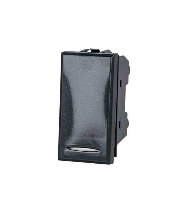 SANDASDON Pulsante NO 1P 16A Nero Compatibile Con Bticino Axolute