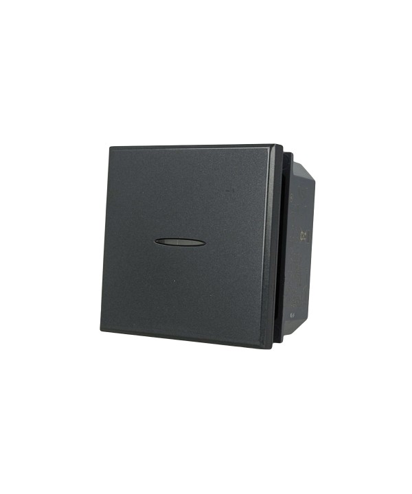 SANDASDON Pulsante Assiale 2M 1P 16A Nero Compatibile Con Bticino Axolute