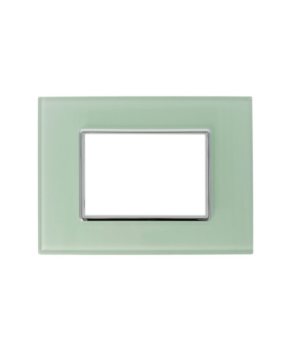 SANDASDON Placca Cristal 3M Verde Biancastro Effetto Vetro Compatibile Con Con Bticino Axolute