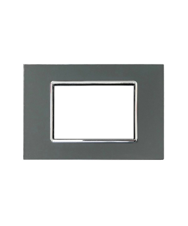 SANDASDON Placca Cristal 3M Acciaio Scuro Effetto Vetro Compatibile Con Con Bticino Axolute