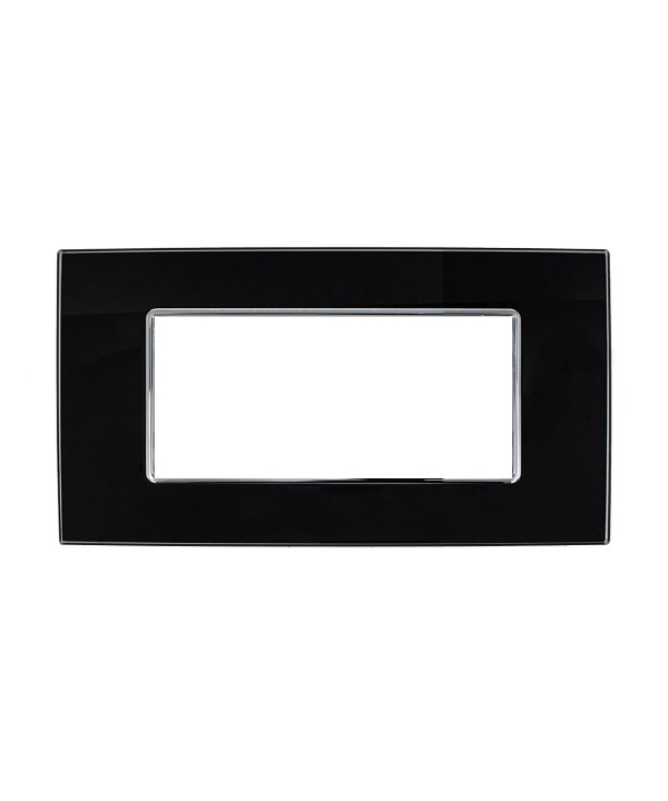 SANDASDON Placca Cristal 6M Nero Effetto Vetro Compatibile Con Con Bticino Axolute