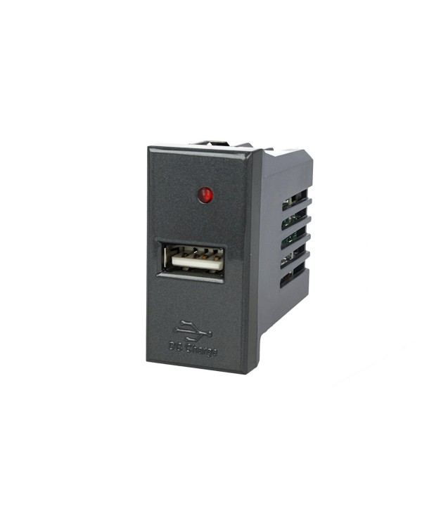 SANDASDON Modulo Caricatore USB 5V 2,1A Nero Compatibile Con Bticino Axolute