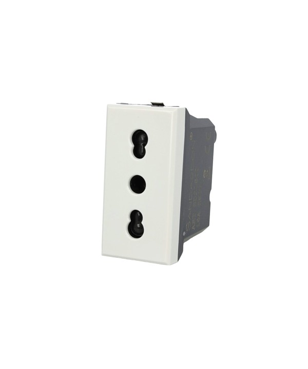 SANDASDON Presa Bipasso 2P+T 10/16A Bianco Compatibile Con Bticino Axolute