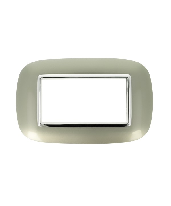 SANDASDON Placca Oval 4M Titanio Compatibile Con Con Bticino Axolute