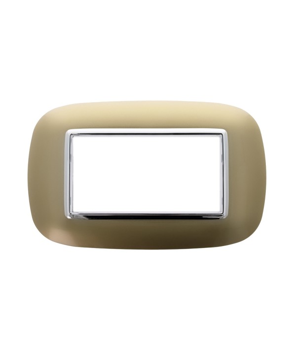 SANDASDON Placca Oval 4M Oro Compatibile Con Con Bticino Axolute