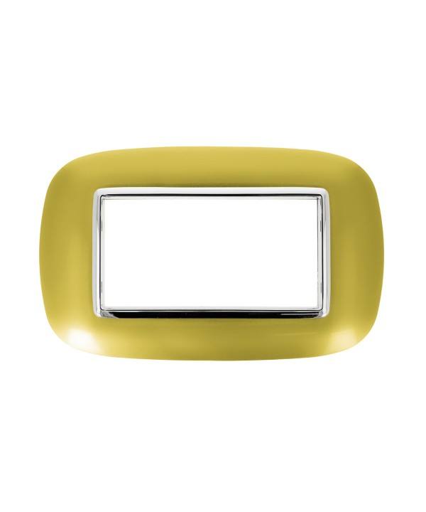 SANDASDON Placca Oval 4M Oro Lucido Compatibile Con Con Bticino Axolute