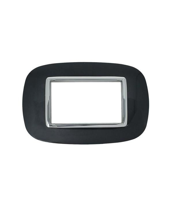 SANDASDON Placca Oval 4M Nero Compatibile Con Con Bticino Axolute