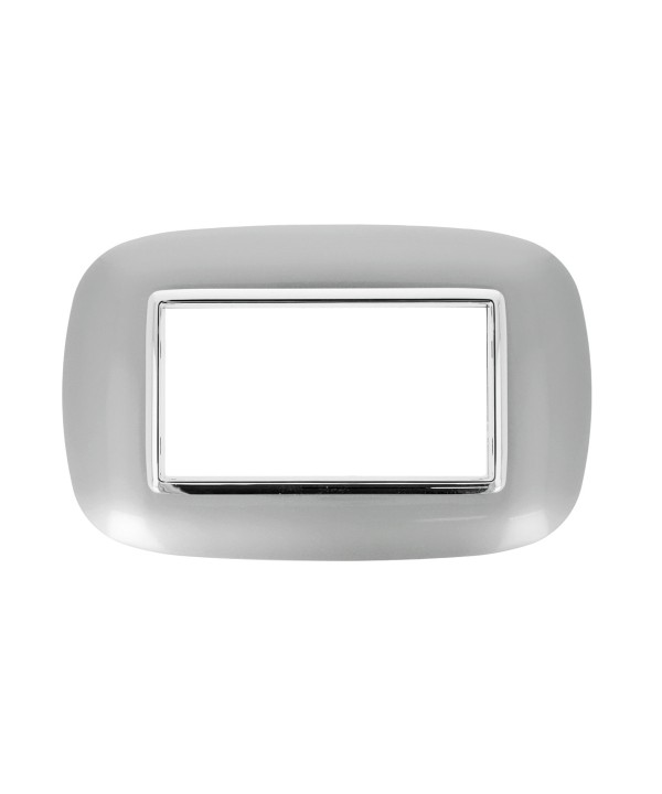 SANDASDON Placca Oval 4M Cromo Lucido Compatibile Con Con Bticino Axolute