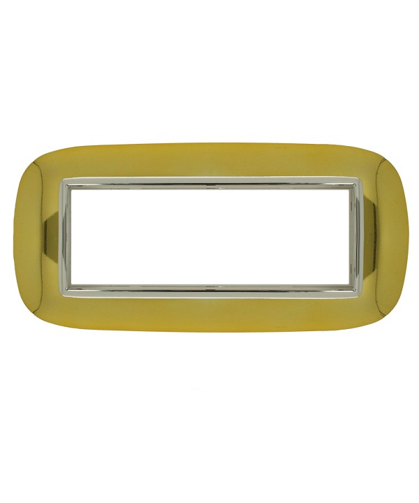 SANDASDON Placca Oval 6M Oro Lucido Compatibile Con Con Bticino Axolute