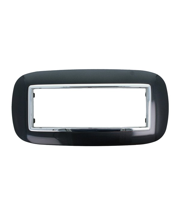 SANDASDON Placca Oval 6M Nero Compatibile Con Con Bticino Axolute