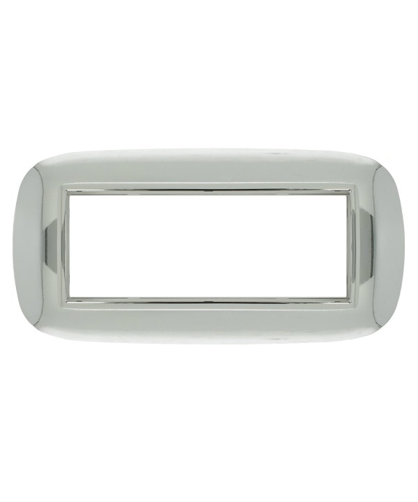 SANDASDON Placca Oval 6M Cromo Lucido Compatibile Con Con Bticino Axolute