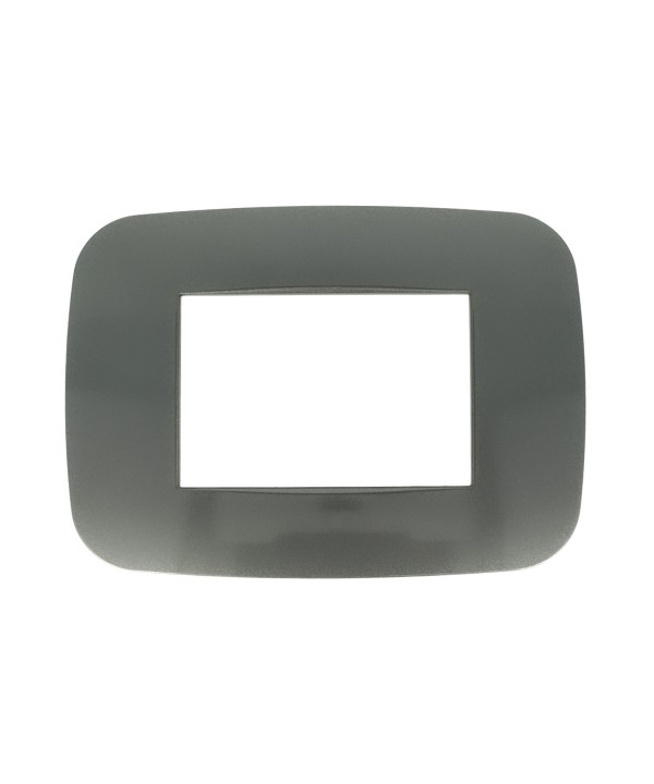 SANDASDON Placca Futura 3M Acciaio Scuro Compatibile Con Bticino Axolute