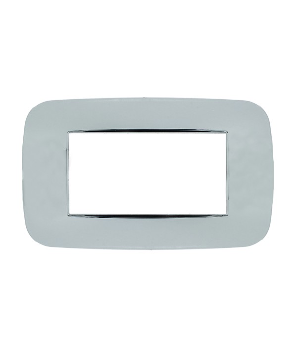 SANDASDON Placca Futura 4M Cromo Lucido Compatibile Con Con Bticino Axolute