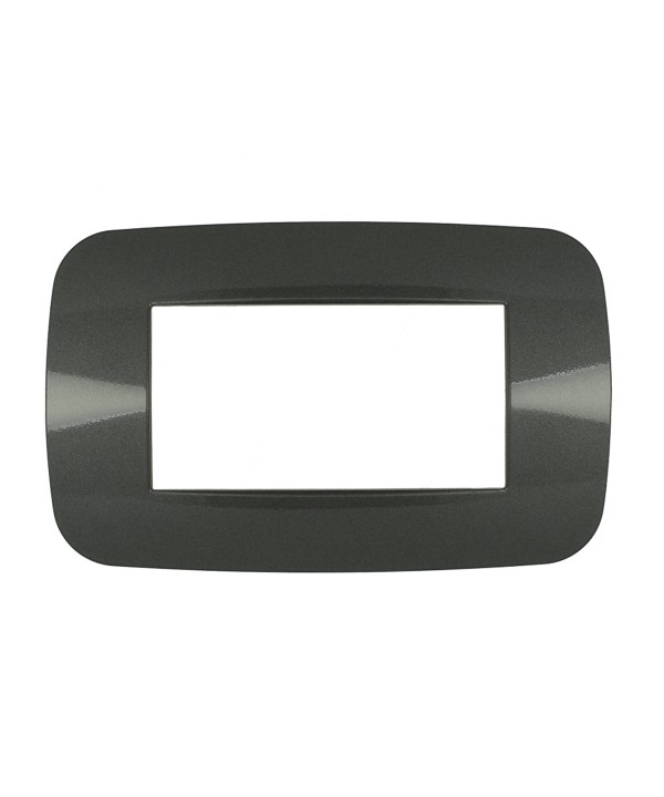 SANDASDON Placca Futura 4M Acciaio Scuro Compatibile Con Con Bticino Axolute