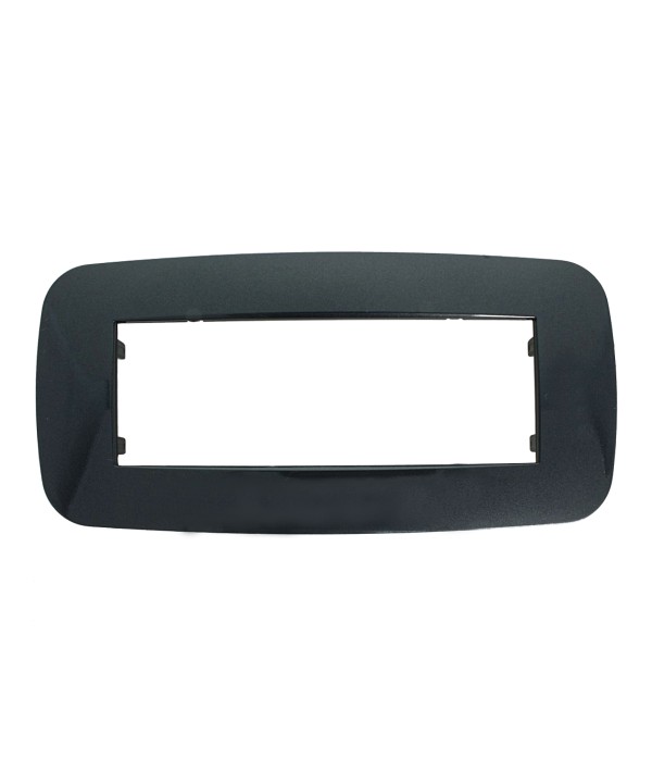 SANDASDON Placca Futura 6M Nero Compatibile Con Con Bticino Axolute