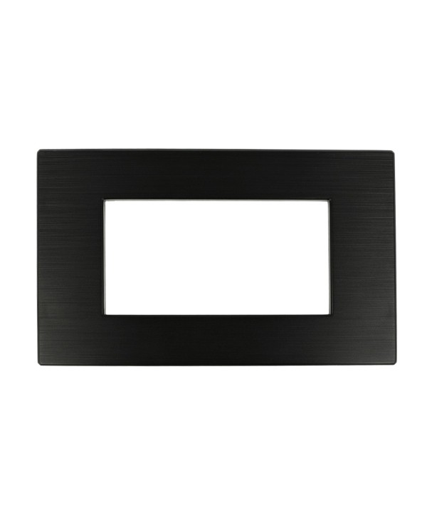 SANDASDON Placca Dynamic 4M Tecnopolimero Satinato Colore Nero Compatibile Con Con Bticino Axolute