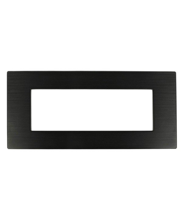 SANDASDON Placca Dynamic 6M Tecnopolimero Satinato Colore Nero Compatibile Con Con Bticino Axolute